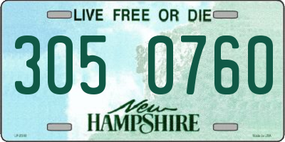 NH license plate 3050760