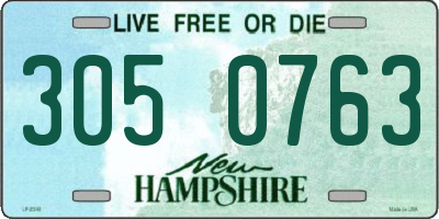 NH license plate 3050763