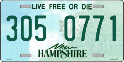 NH license plate 3050771