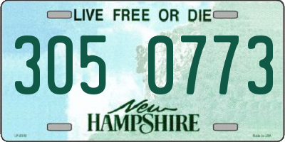 NH license plate 3050773
