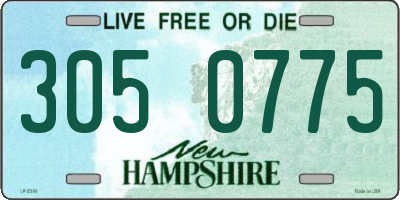 NH license plate 3050775
