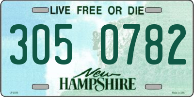 NH license plate 3050782