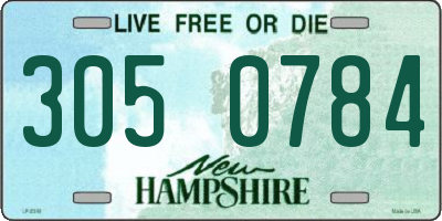 NH license plate 3050784