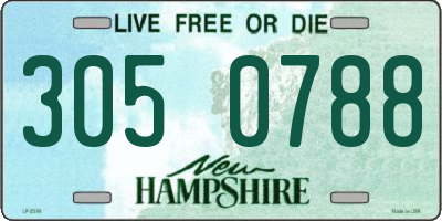 NH license plate 3050788