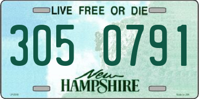 NH license plate 3050791