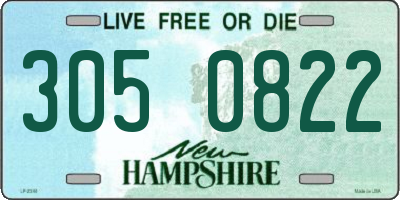 NH license plate 3050822