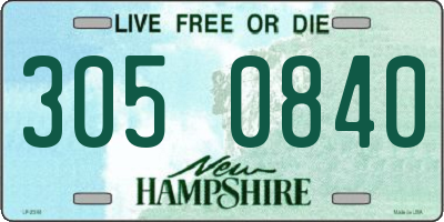 NH license plate 3050840