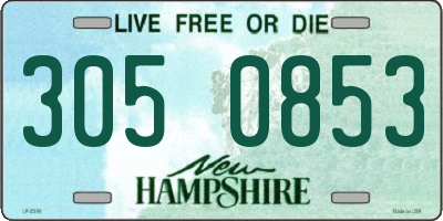 NH license plate 3050853