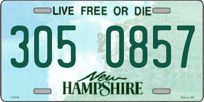 NH license plate 3050857