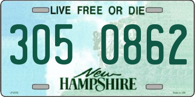 NH license plate 3050862