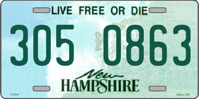 NH license plate 3050863