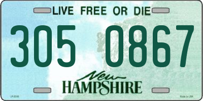 NH license plate 3050867