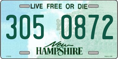 NH license plate 3050872