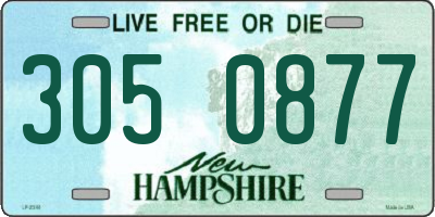 NH license plate 3050877