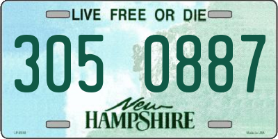 NH license plate 3050887