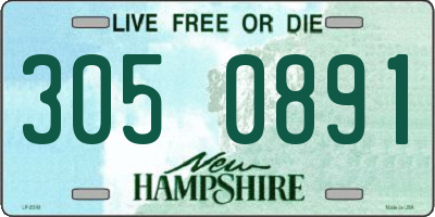 NH license plate 3050891