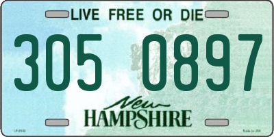 NH license plate 3050897