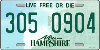 NH license plate 3050904
