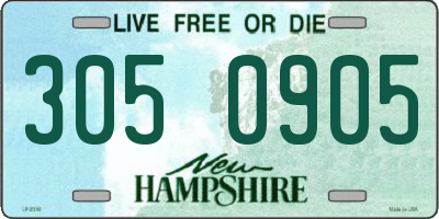 NH license plate 3050905