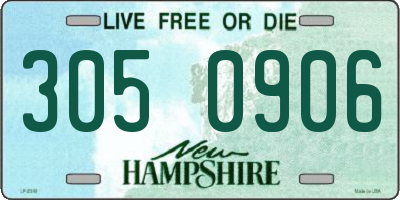NH license plate 3050906