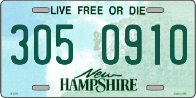 NH license plate 3050910