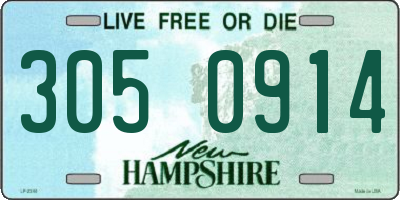 NH license plate 3050914