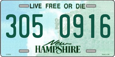 NH license plate 3050916