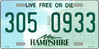 NH license plate 3050933