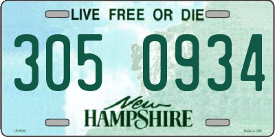 NH license plate 3050934