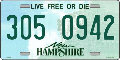 NH license plate 3050942