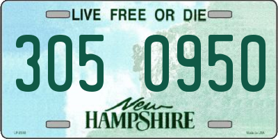 NH license plate 3050950