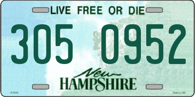 NH license plate 3050952