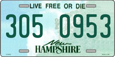 NH license plate 3050953