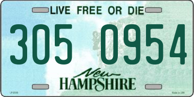 NH license plate 3050954