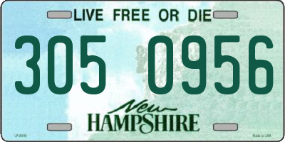 NH license plate 3050956