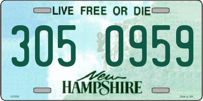 NH license plate 3050959