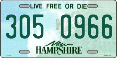 NH license plate 3050966