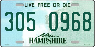 NH license plate 3050968