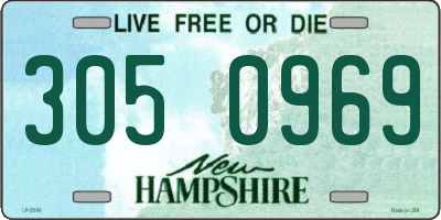 NH license plate 3050969