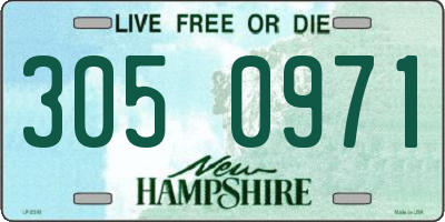 NH license plate 3050971