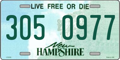 NH license plate 3050977