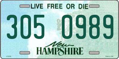 NH license plate 3050989