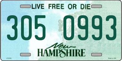 NH license plate 3050993