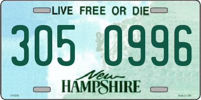 NH license plate 3050996