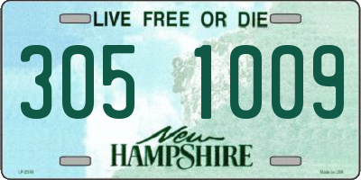 NH license plate 3051009