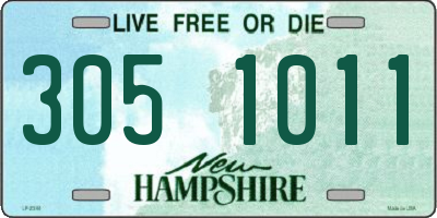 NH license plate 3051011