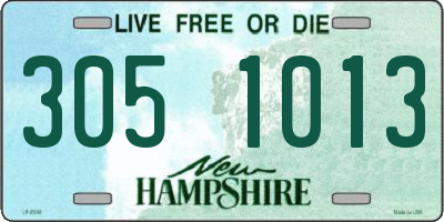 NH license plate 3051013
