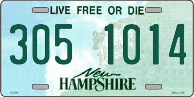 NH license plate 3051014