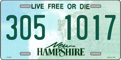 NH license plate 3051017
