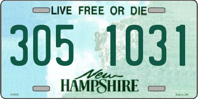 NH license plate 3051031
